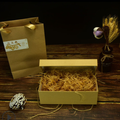 现货批发烫金logo牛皮纸长方形天地盖包装礼品盒围巾礼物包装盒