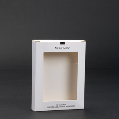 工厂批发定做白卡纸小盒子可开窗pvc小白盒通用定制印刷logo纸盒