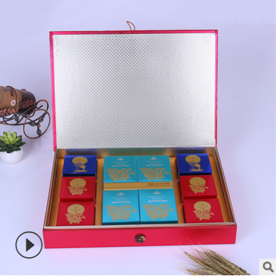 陶瓷茶具套装包装盒 干果休闲食品礼品盒彩色 创意糕点礼品盒定制