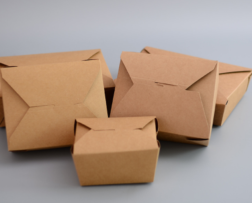 牛皮纸餐盒一次性外卖打包盒快餐饭盒点心汉堡包装盒便当盒100只