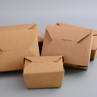 牛皮纸餐盒一次性外卖打包盒快餐饭盒点心汉堡包装盒便当盒100只