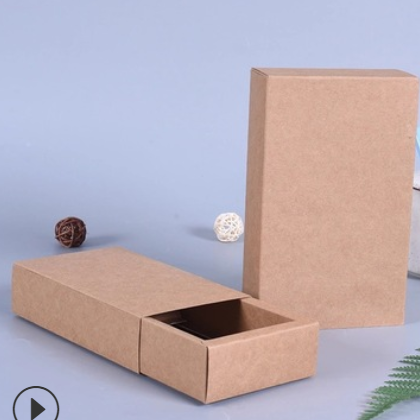 牛皮纸盒定做 茶叶抽屉式礼品盒 月饼蛋黄酥雪花酥食品包装盒定制