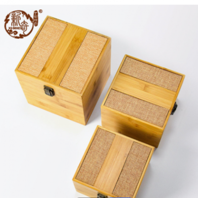 拼接麻布竹盒通用陶瓷收纳包装盒茶杯茶具茶壶包装盒礼品盒定制
