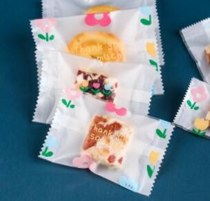 花朵系列曲奇饼干小零食烘焙包装袋 点心机封袋糖果小机封袋