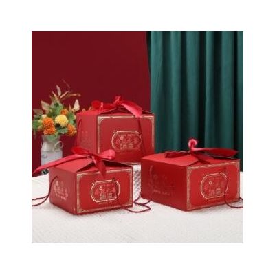中国风喜糖盒结婚回礼盒空盒子大号婚庆伴手手提袋婚礼糖果包装盒