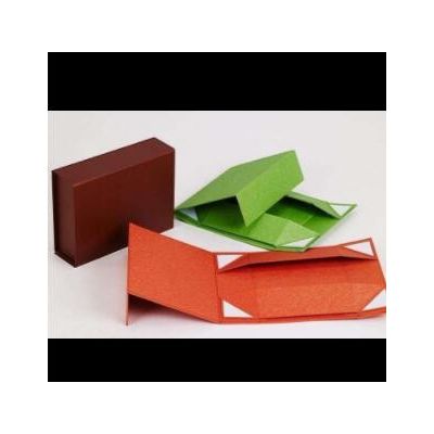 手工牛皮纸盒食品礼品包装盒折叠一片式天地盖彩盒丝带磁铁包装盒