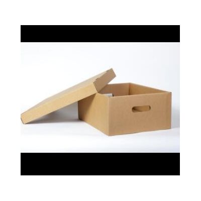 牛皮纸质折叠特大号收纳箱公司档案盒瓦楞收纳纸盒有盖搬家整理箱