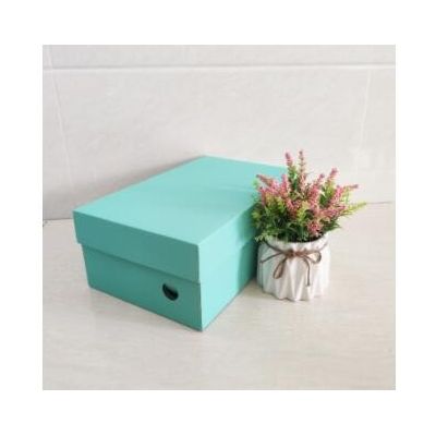 彩色牛皮纸鞋盒纸盒 天地盖鞋子包装盒收纳盒 现货批发可印刷LOGO