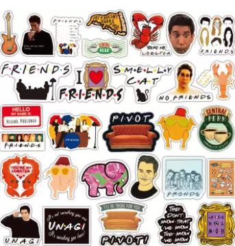 50PCS Friends Sticker TV show Graffiti Stickers Set Vinyl Waterproof Stickers for Laptop Luggage Car / 2