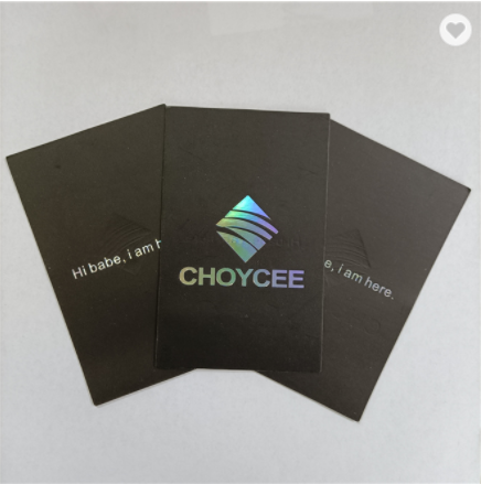 Wholesale custom holographic foil stamping thank you card postcard / 1