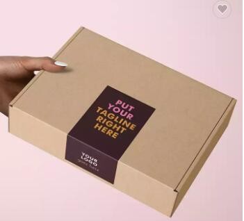 High quality brand logo gold foil printing shipping boxes packaging coated paper sticker folding mai / 1