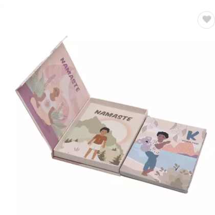 Exercise poses English custom printing yoga flash cards for children / 3