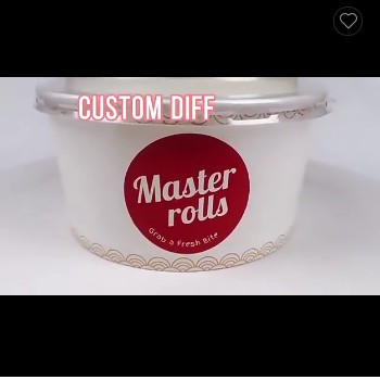 SENCAI Free Sample Customized Food Grade Products Paper Bowl With Plastic Lid / 2