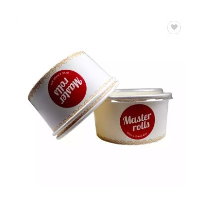 Free Sample High Quality Customized Food Grade Paper Bowl With Plastic Lid For Lunch Packaging