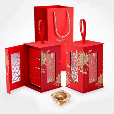精装盒礼品盒定制创意灯笼月饼礼品包装盒定做伴手礼新年礼盒定做