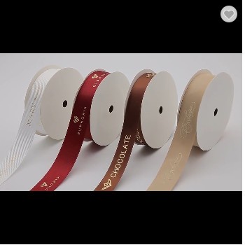YAMA Ribbon Customized Sizes Pantone Colors Grosgrain/Satin Gift Wrapping Printing Ribbon LOGO / 2