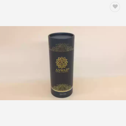 Custom Luxury Black Perfume Cosmetic Roller Bottle Box Packing Paper Cylinder Packaging for Perfume / 2