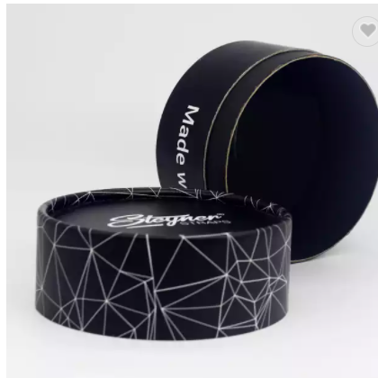 Customized black scarf cylinder round paper boxes cardboard gift boxes / 2