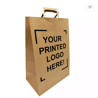 Kraft Paper Bags with Flat Handles 12x7x17 inches / 3