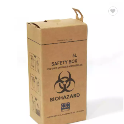 5l 10L safety box Medical Waste Collection Safety Boxes Cardboard Sharps Disposable Incinerator box / 2