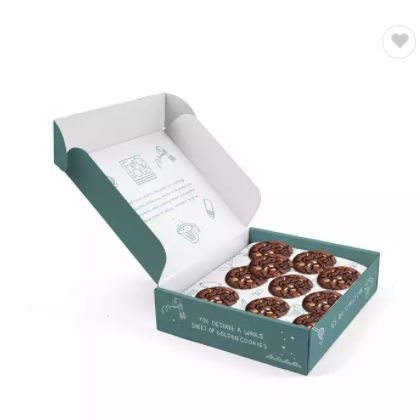 Maker Custom White Card Paper Baked Food Goods Packing Paper Box for Doughnut Biscuit Cookie / 3