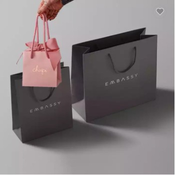 Wholesale Custom Logo Color Brand Luxury Boutique Wrapping Packaging Shopping Paper Gift BagsPopular / 3