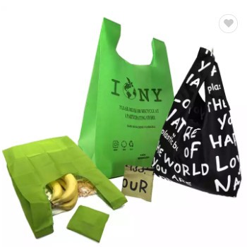 Custom eco friendly sustainable reusable supermarket groceries packaging recycle pp fabric non woven / 2