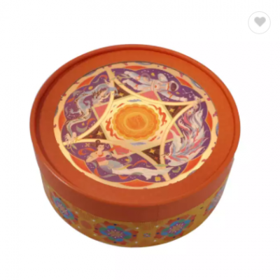 Custom eco friendly carton cylinder kraft paper round box empty biodegradable craft cardboard boxes