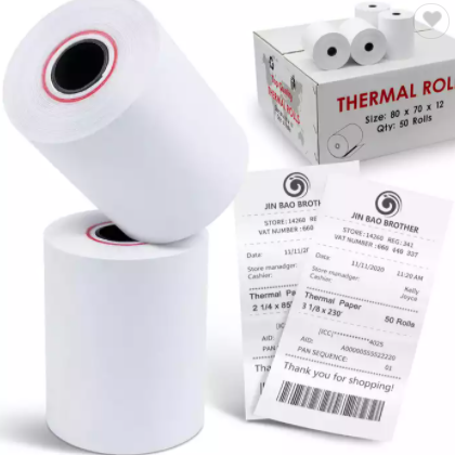 Manufacture Custom High Quality 80mm Series Cash Register Roll 80*70mm Receipt Thermal Paper Roll / 2