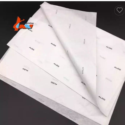 28gsm Custom Coloured branded names logo tissue paper printed wrapping paper for shoe clothes / 1