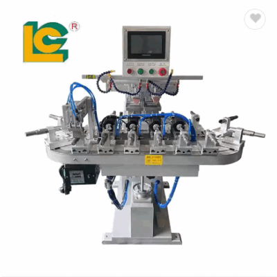 2 colors open ink well Pad Printing Machine Turntable 2 Color Pad Printing Machine for lipstick prin