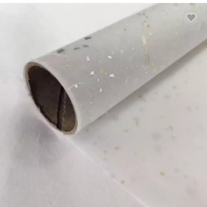 white BOPP laminated shiny metallic foils embedded waterproof flower wrapping paper 60cm x 5m / 3