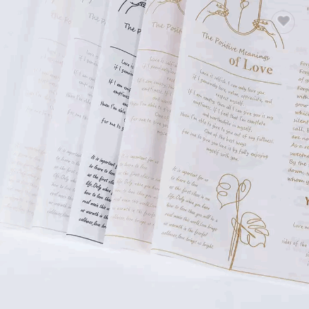 Custom Logo Gold Tissue Paper Flower Thin Packaging Tissue Any Colors Printed Gift Tissue Paper Pack / 3