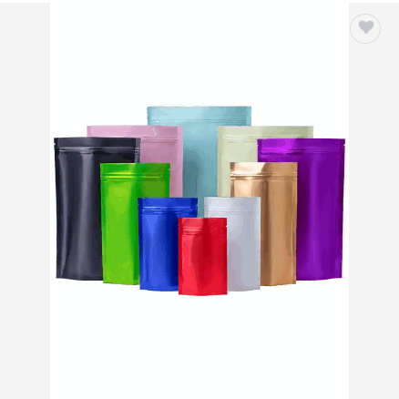 Custom Matte Aluminium Ziplock Stand Up Pouch Metal Recycled Food Packaging Bag Mylar Zip Lock Stand / 6