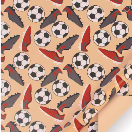 Explosive Models Vintage Wrapping Paper World Cup Football Party Theme Customised Wrapping Paper Who / 3