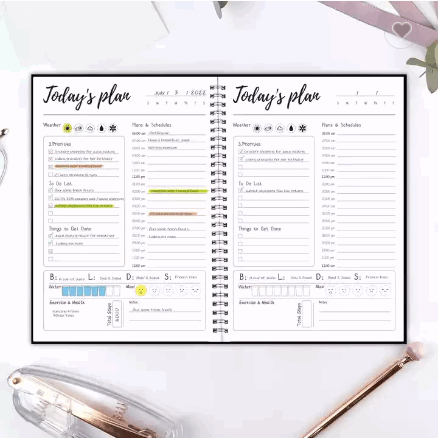 Personalized Custom Spiral Notebooks A5 B5 Notebooks Journal Planner Agendas Lined Dotted Plain Prin / 3