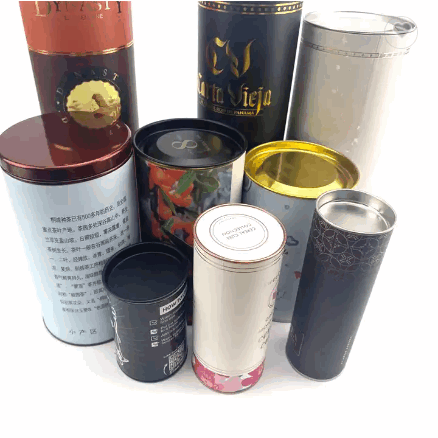 Custom Eco Friendly Cajas De Embalaje Green Paper Tubes Tea Box Bag Packaging Kraft Bath Tea Cylinde / 1