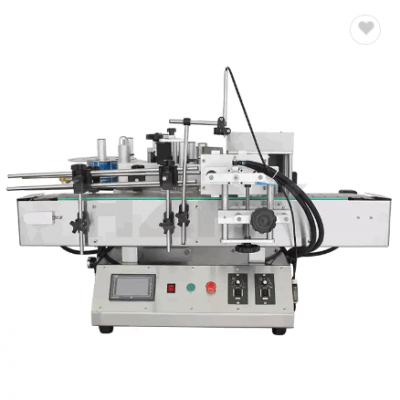 HZPK TRLM-120B transparent adhesive sticker jars cans bottles Tabletop Round Bottle Labeling Machine