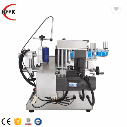 HZPK TRLM-120B transparent adhesive sticker jars cans bottles Tabletop Round Bottle Labeling Machine / 3