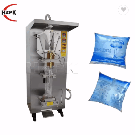 hzpk automatic juice bag liquid water sachet filler pouch vertical form fill seal packing machines / 3
