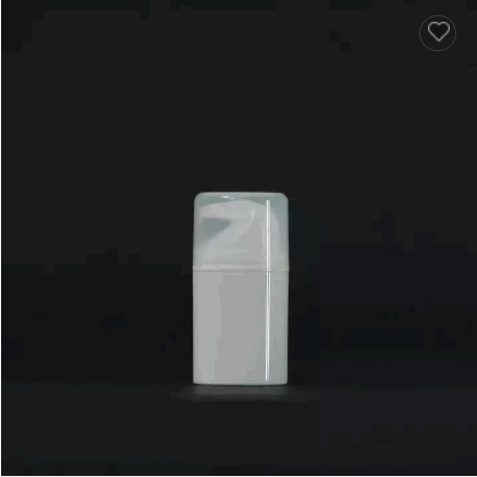 stock 50ml white cosmetic airless pump bottle / 6