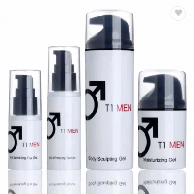 stock 50ml white cosmetic airless pump bottle