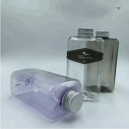 square plastic water bottle / 2