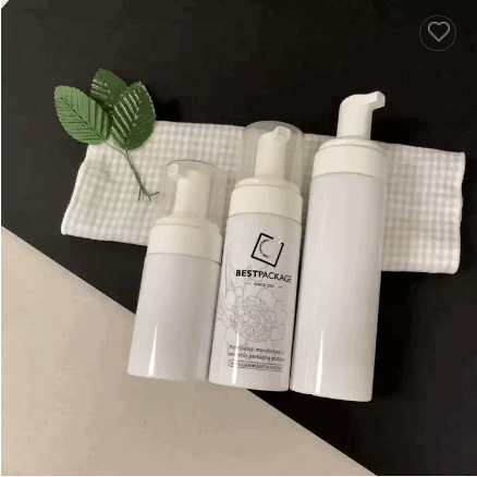 cleanser 150ml white plastic mousse foam pump bottle / 3