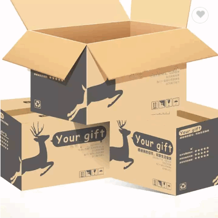 Wholesale Custom Kraft Paper Corrugated Cardboard packaging gift Carton Box / 1