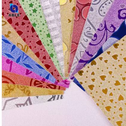 Colorful Multiple Pattern A4 Glitter Cardstock Paper for DIY Handcraft / 2