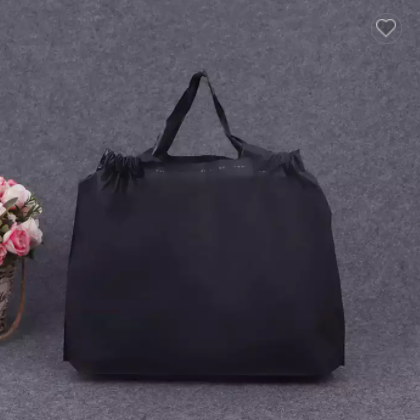 Pink Drawstring Bags/ Custom Matte PE Plastic Shopping Bag With Handle/Plastic Clothing Packaging Ba / 3