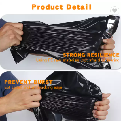 in stock black poli mail envelope packaging shipping courier bags Christmas plastic send poly mailer / 3