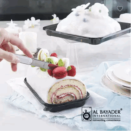 Al Bayader Disposable plastic Cake packaging Containers with Lid / 1