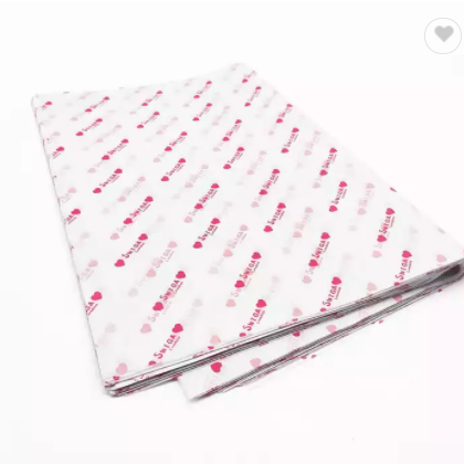 Custom Wax Paper Printed Pink Logo 22/23gsm Translucent Paper Packaging, Any Logo and Size / 3